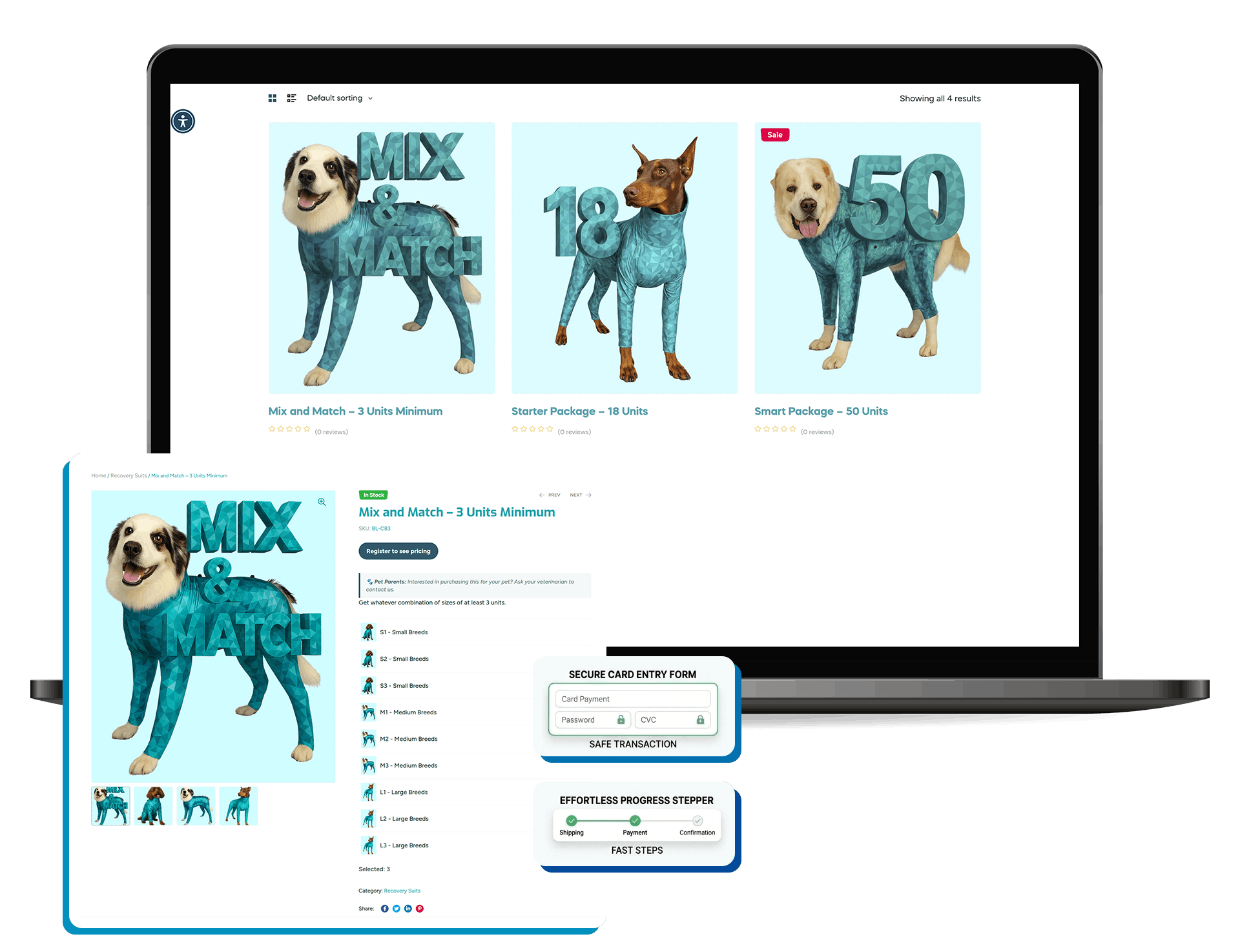 pet pjs shopping experience screenshot